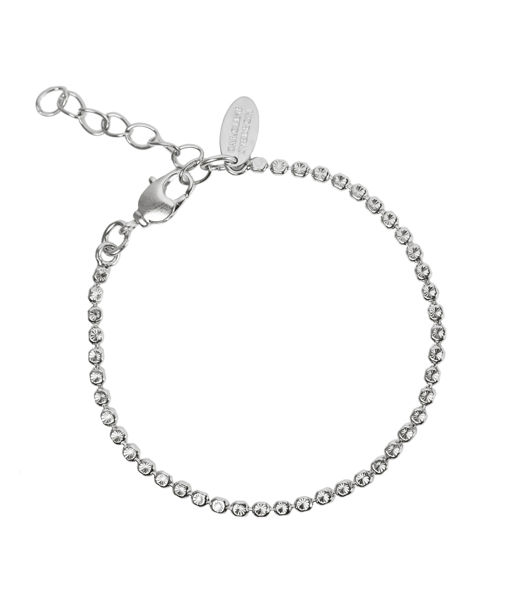 Mässingarmband Diamonds rhodium
