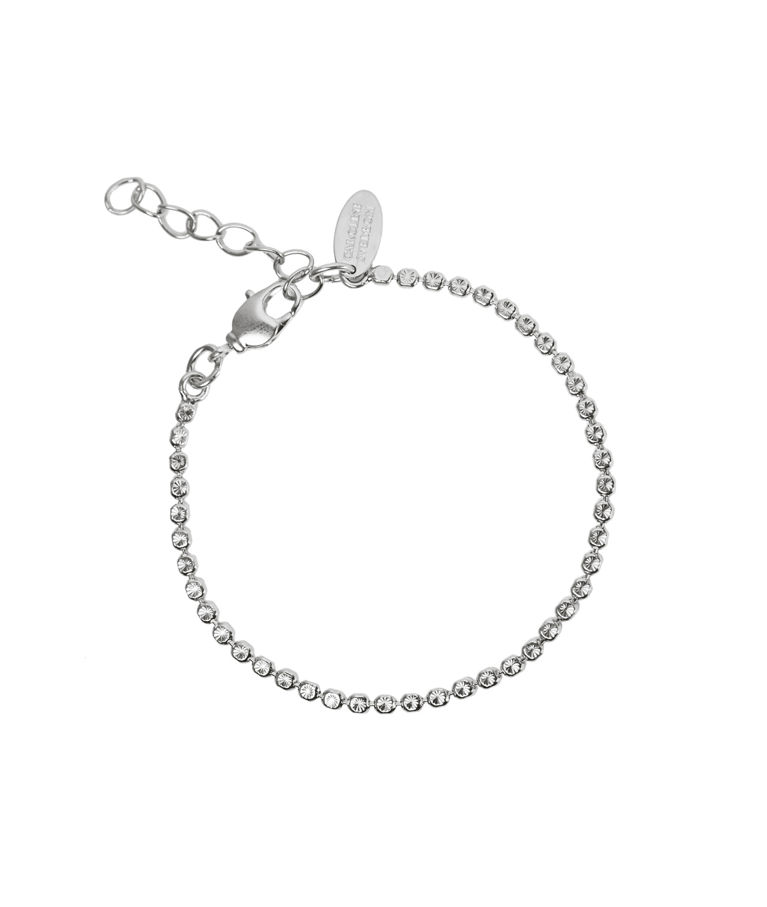 Mässingarmband Diamonds rhodium