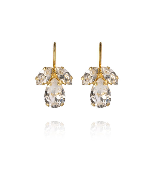 Mässingörhänge Petite Timo Crystal gold