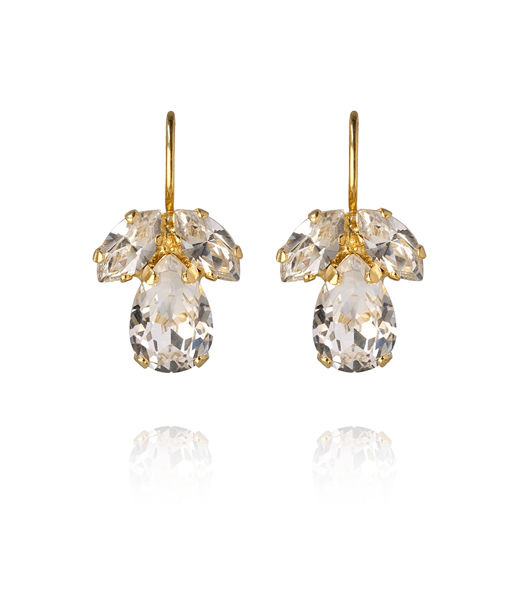 Mässingörhänge Petite Timo Crystal gold