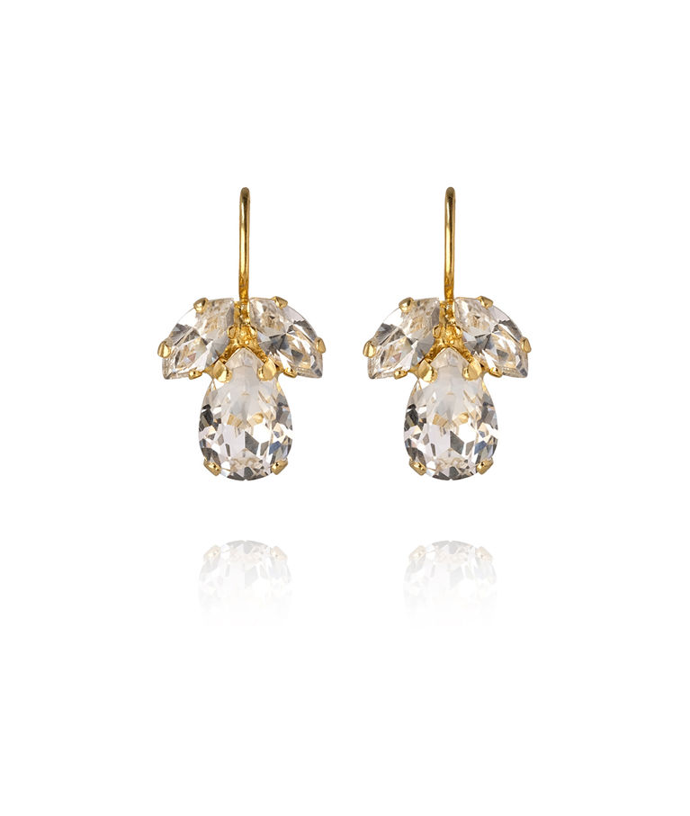 Mässingörhänge Petite Timo Crystal gold