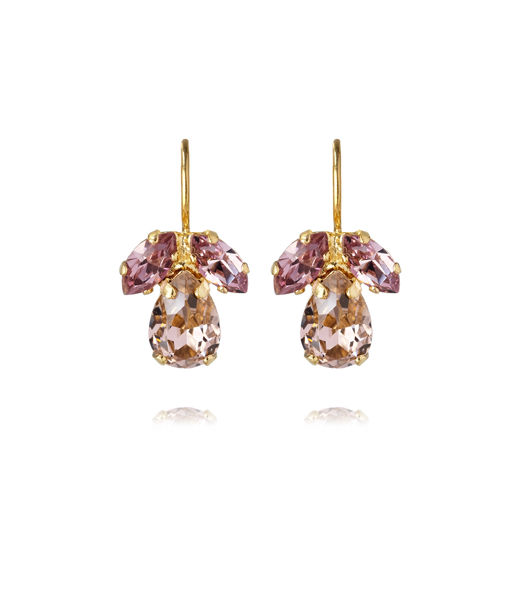Mässingörhänge Petite Timo Vintage Rose Light Amethyst gold