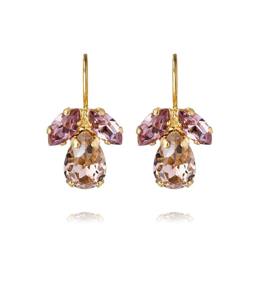 Mässingörhänge Petite Timo Vintage Rose Light Amethyst gold