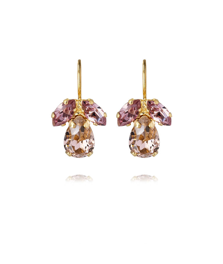 Mässingörhänge Petite Timo Vintage Rose Light Amethyst gold