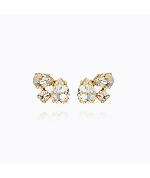 Mässingörhänge Alisia Crystal gold