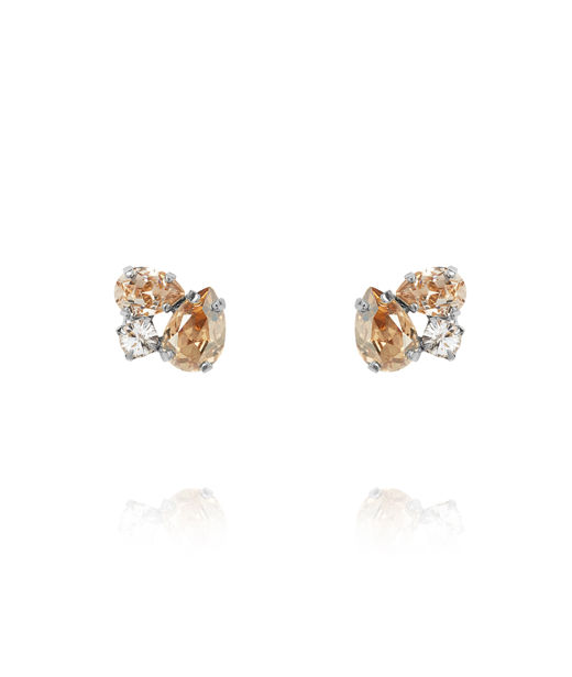 Mässingörhänge Alisia Golden Combo rhodium