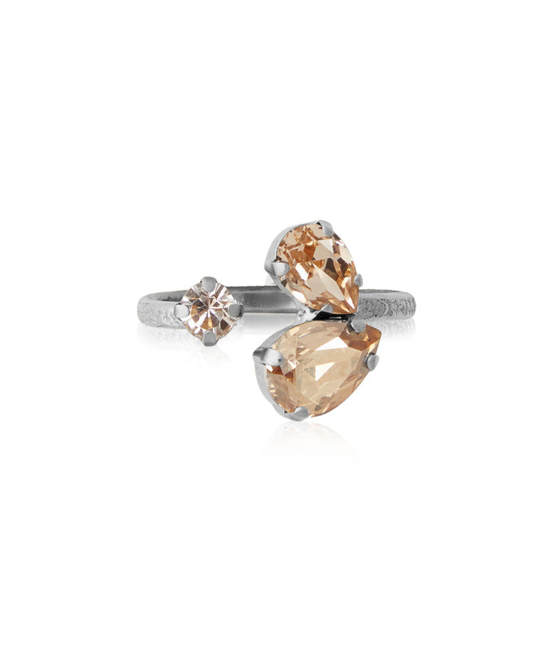 Mässingring Alisia Golden Combo rhodium