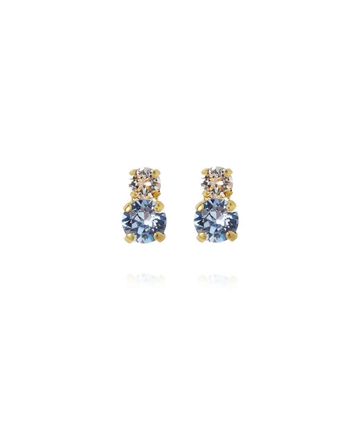 Mässingörhänge Leah Blue Combo gold