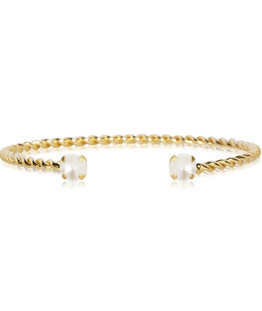 Mässingarmband Mini Twisted Pearl Gold
