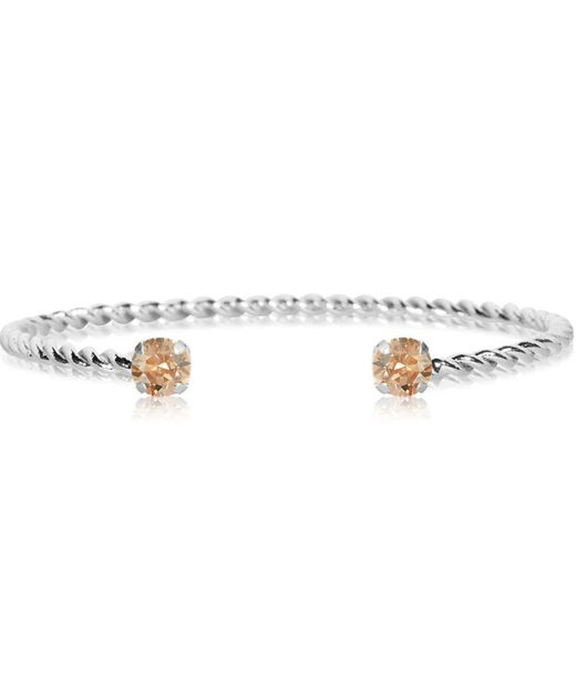 Mässingarmband Mini Twisted Golden Shadow Rhodium
