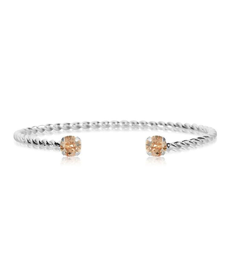 Mässingarmband Mini Twisted Golden Shadow Rhodium