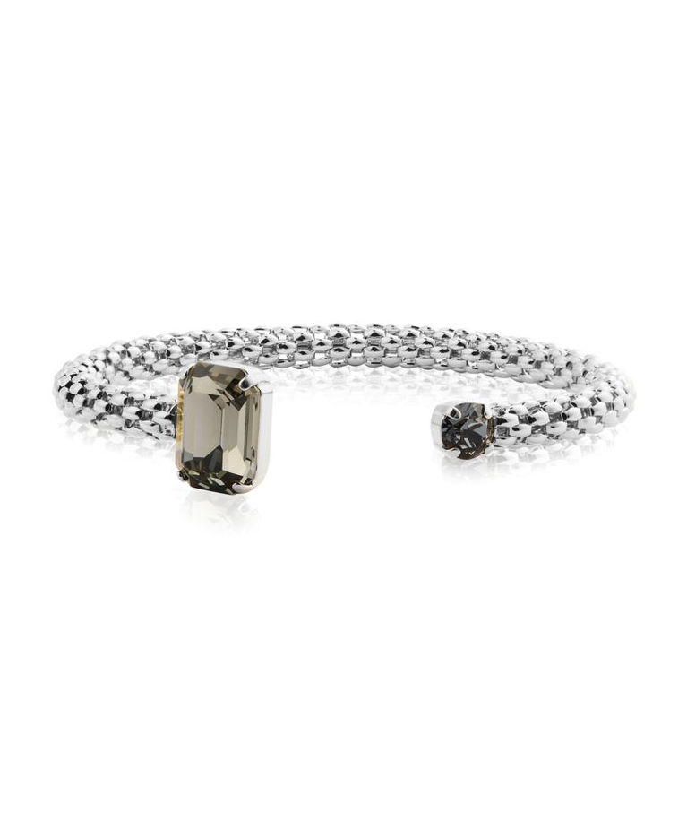 Mässingarmband Daria Black Diamond rhodium