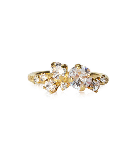 Mässingsring Stardust Crystal gold