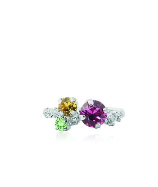 Mässingsring Stardust Autmn Bloom Combo rhdium