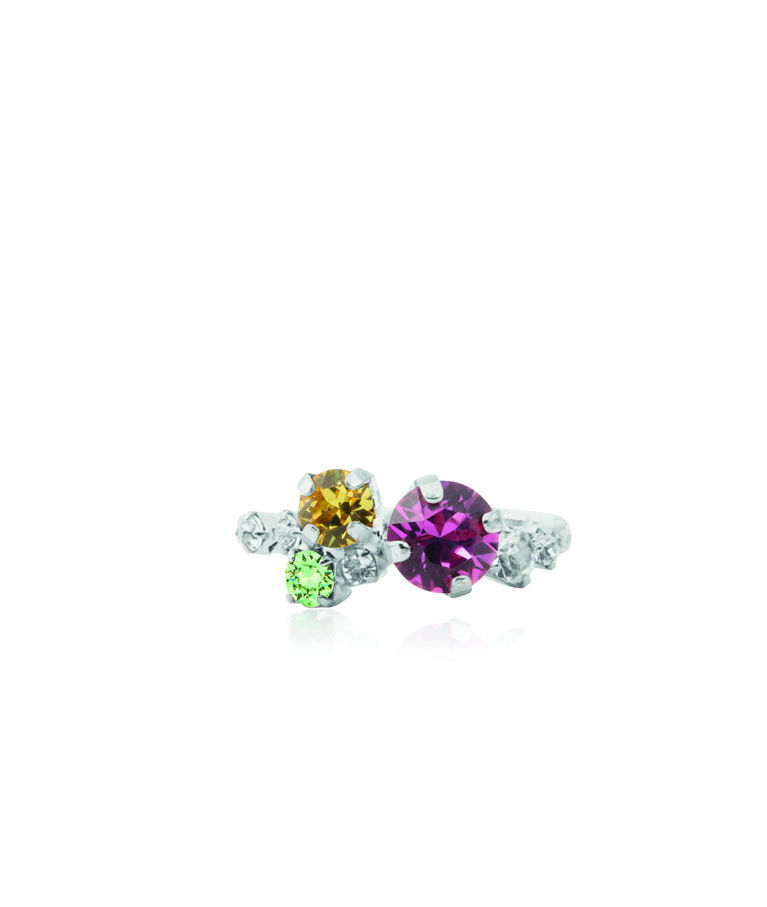 Mässingsring Stardust Autmn Bloom Combo rhdium