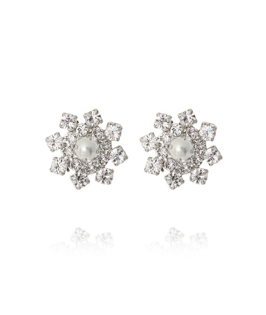 Mässingörhänge The Luckiest Bridal Crystal rhodium