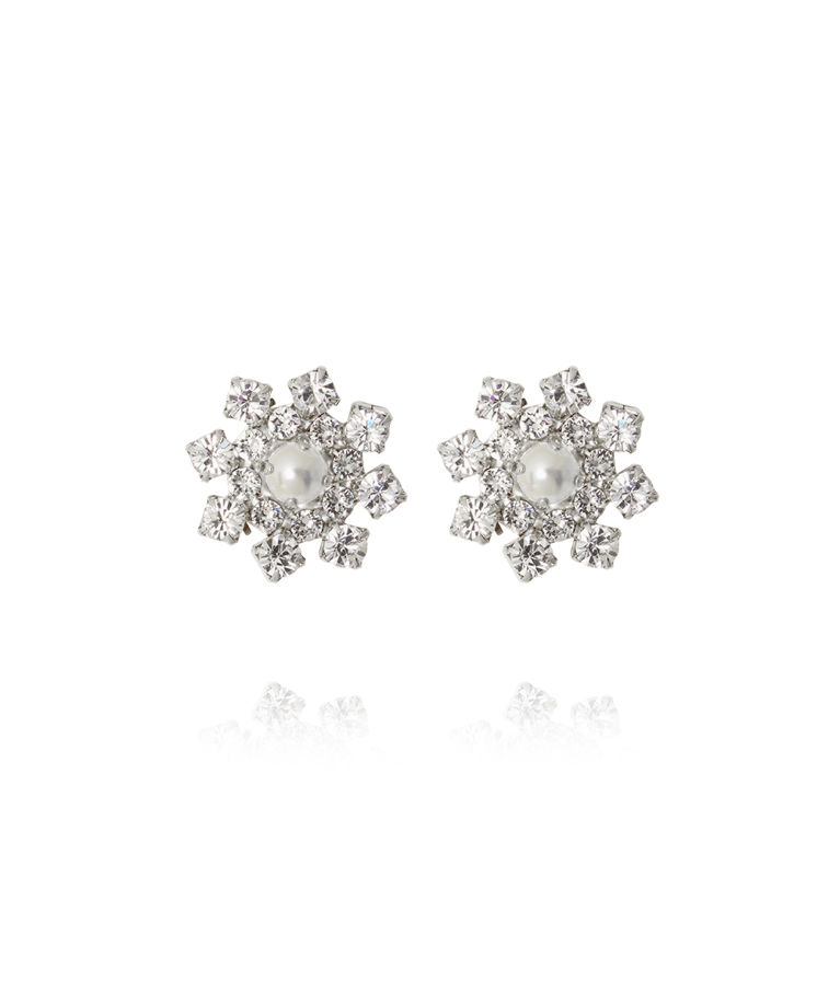 Mässingörhänge The Luckiest Bridal Crystal rhodium