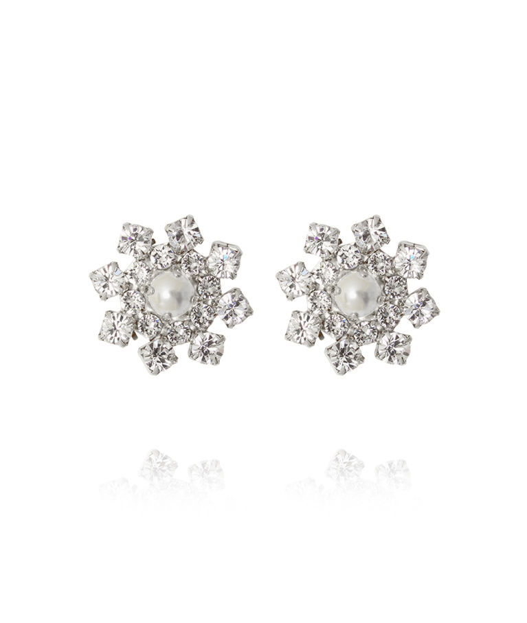 Mässingörhänge The Luckiest Bridal Crystal rhodium