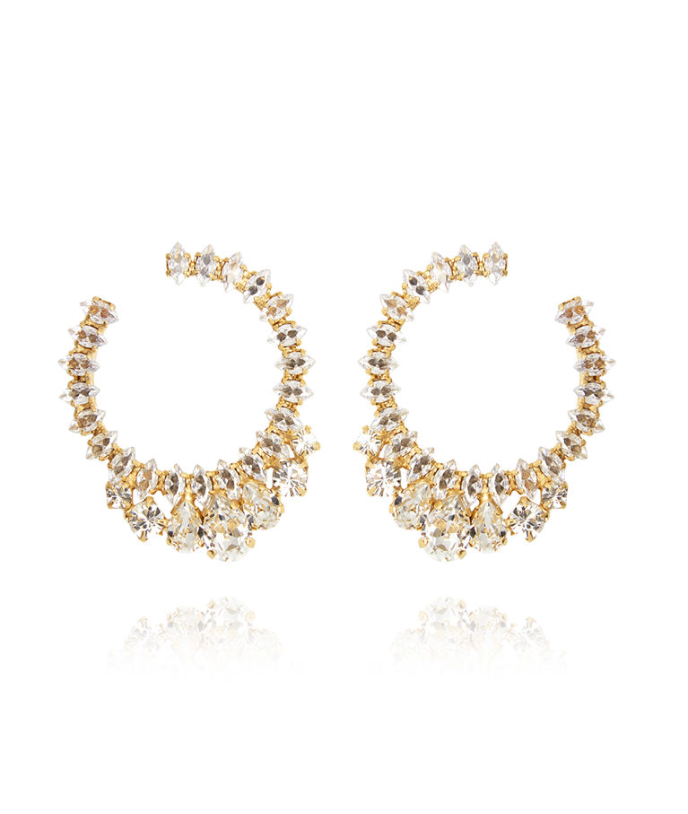 Mässingörhänge I Choose You Bridal Crystal gold