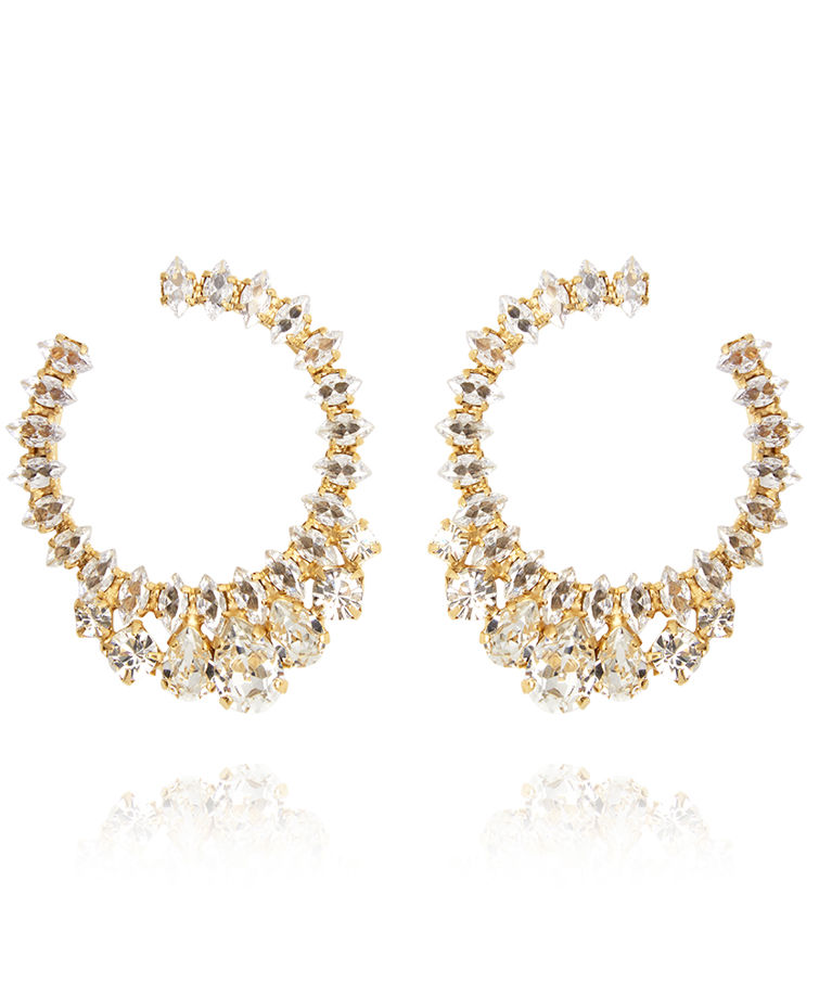 Mässingörhänge I Choose You Bridal Crystal gold