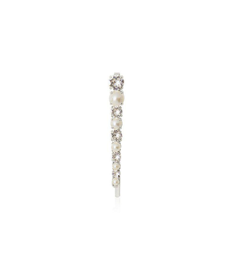 Mässinghårklämma Promise Bridal Crystal/ Pearl rhodium