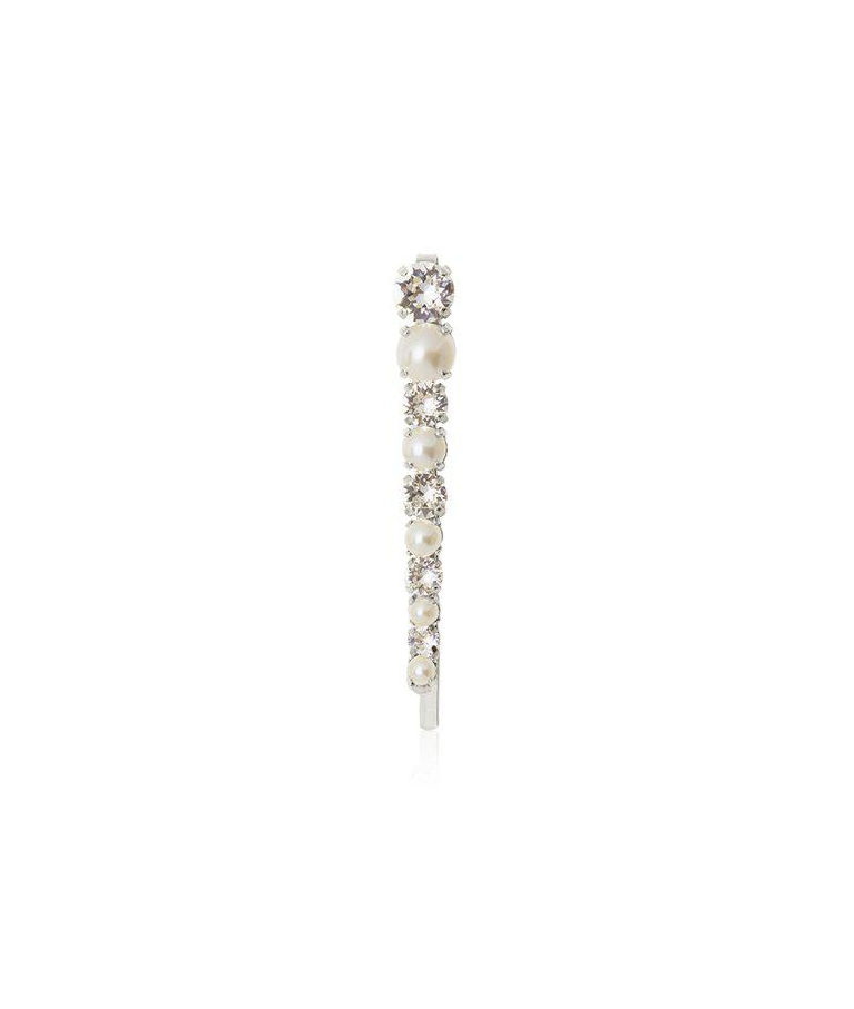 Mässinghårklämma Promise Bridal Crystal/ Pearl rhodium