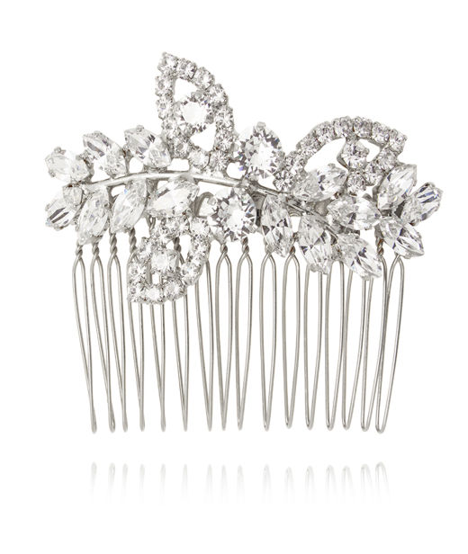 Mässinghårklämma Best Day Ever Bridal Crystal rhodium