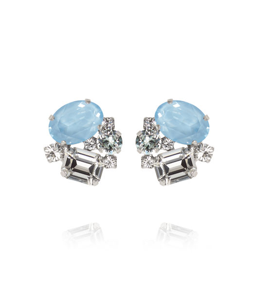 Mässingörhänge Mini Carolina Sky Combo rhodium