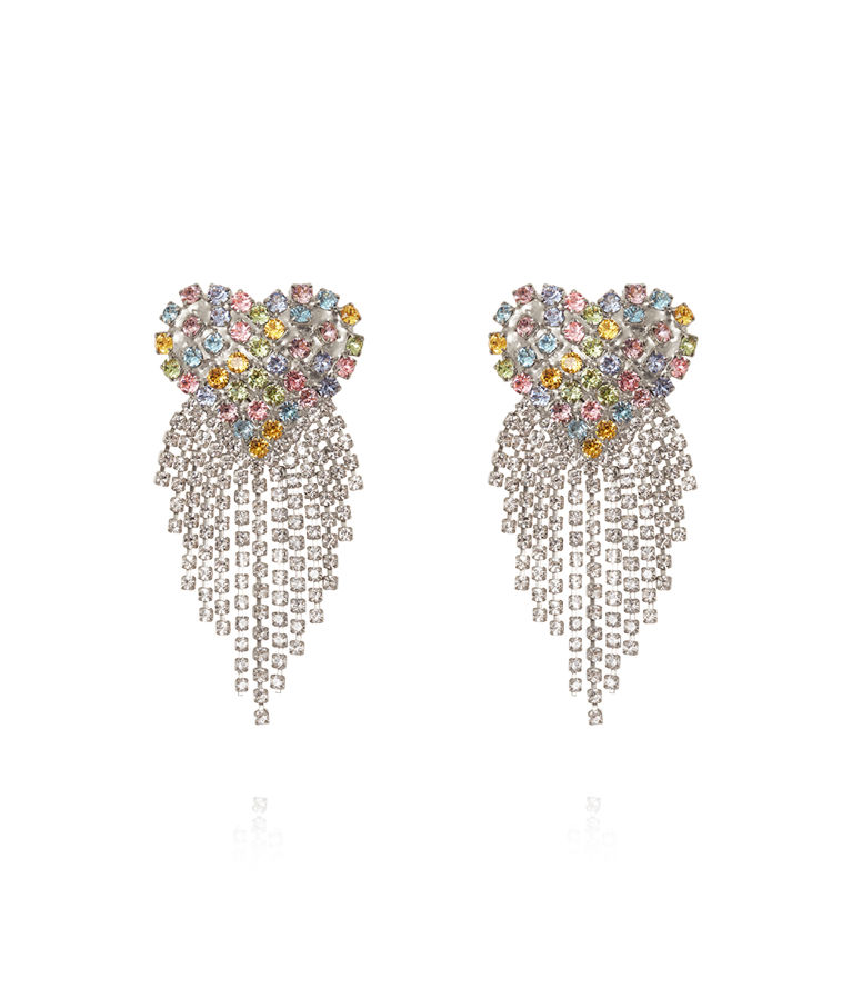Mässingörhänge Mini Cordelia Pastel Combo rhodium