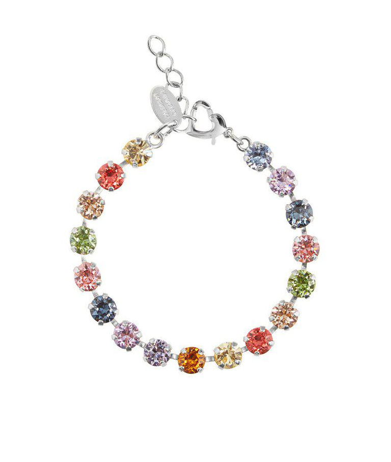 Mässingarmband Childhood Rainbow Combo rhodium
