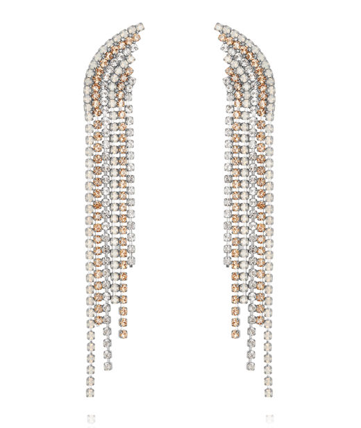 Mässingörhänge Diana Golden Combo Rhodium