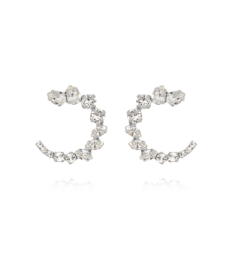 Mässingörhänge Mini Angie Crystal Rhodium