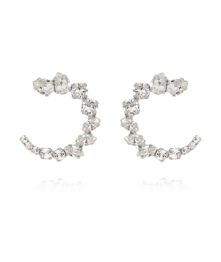 Mässingörhänge Mini Angie Crystal Rhodium