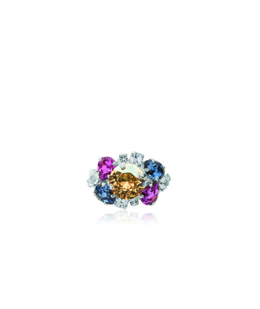 Mässingring Molly Rose Dawn Combo rhodium