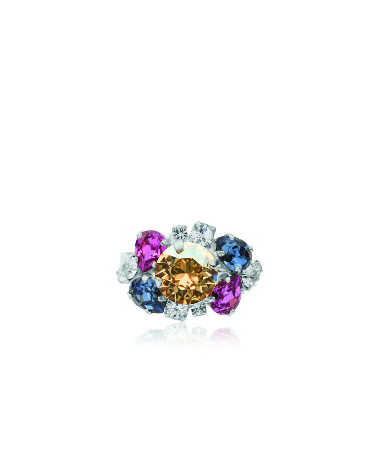 Mässingring Molly Rose Dawn Combo rhodium