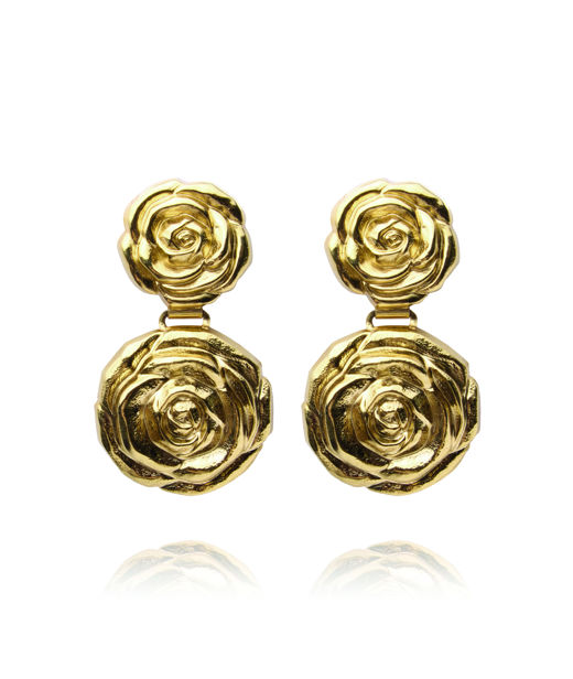 Mässingörhänge Rosita Grande Gold.