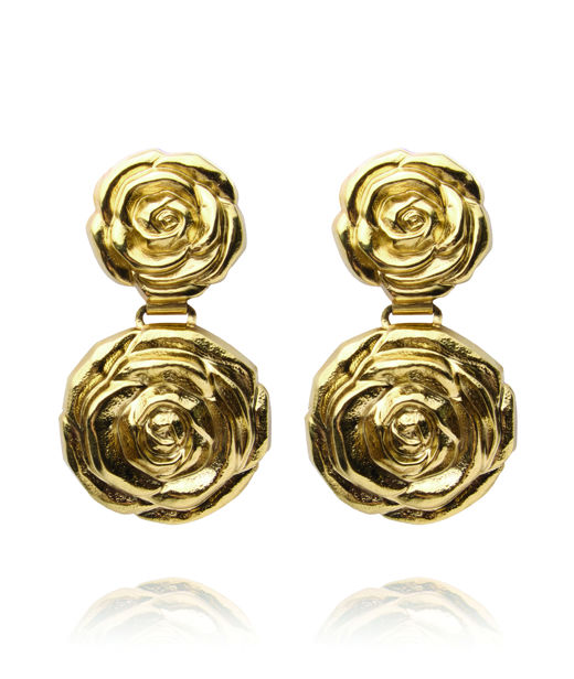 Mässingörhänge Rosita Grande Gold.