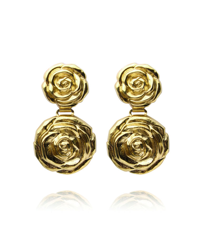 Mässingörhänge Rosita Grande Gold.