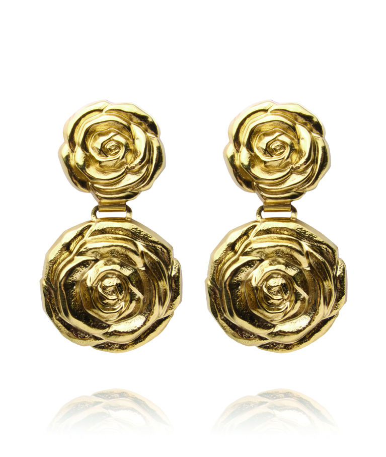 Mässingörhänge Rosita Grande Gold.