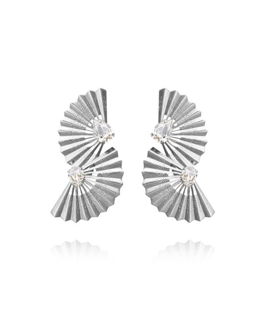 Mässingsörhängen Flamenco Crystal rhodium