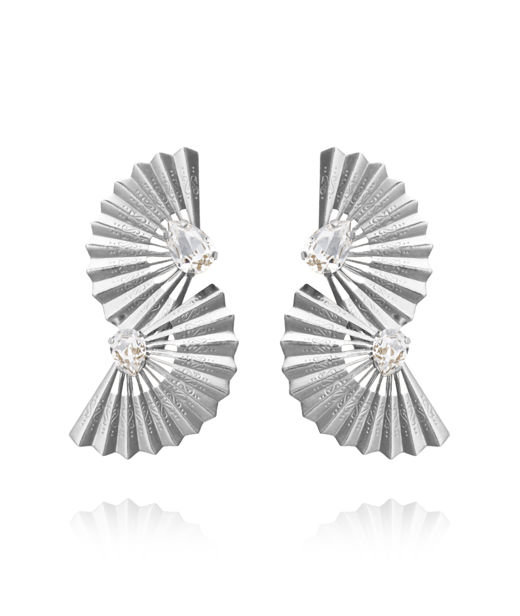 Mässingsörhängen Flamenco Crystal rhodium