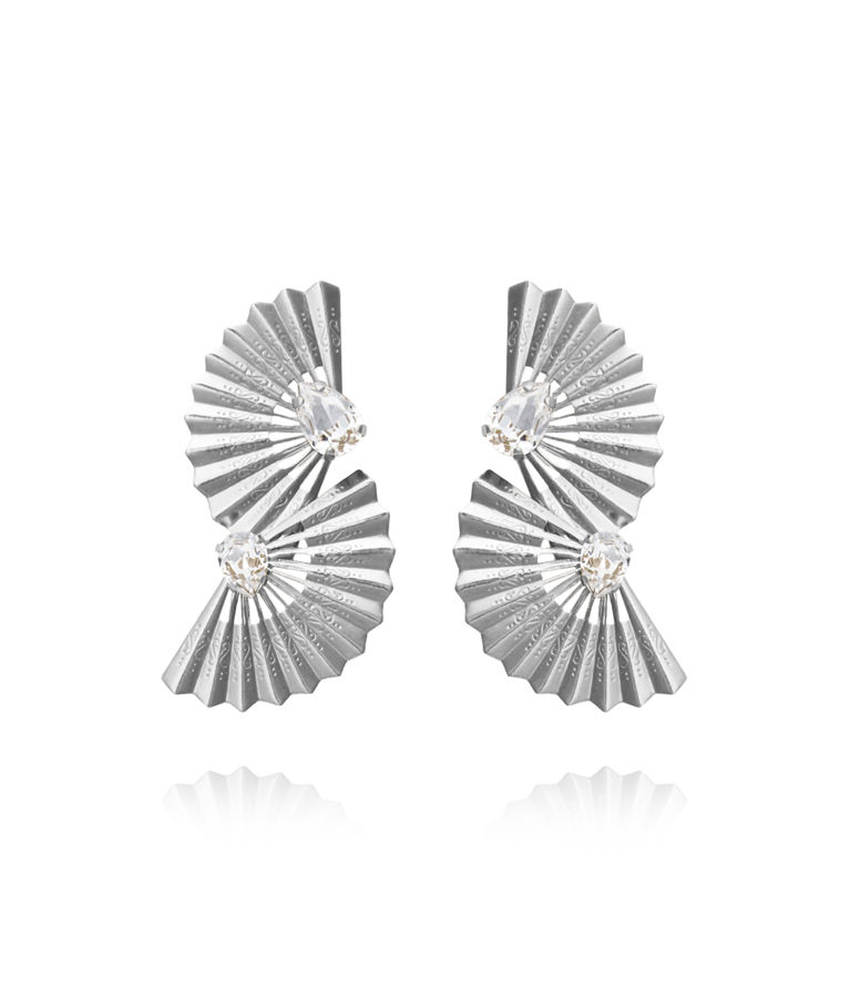 Mässingsörhängen Flamenco Crystal rhodium
