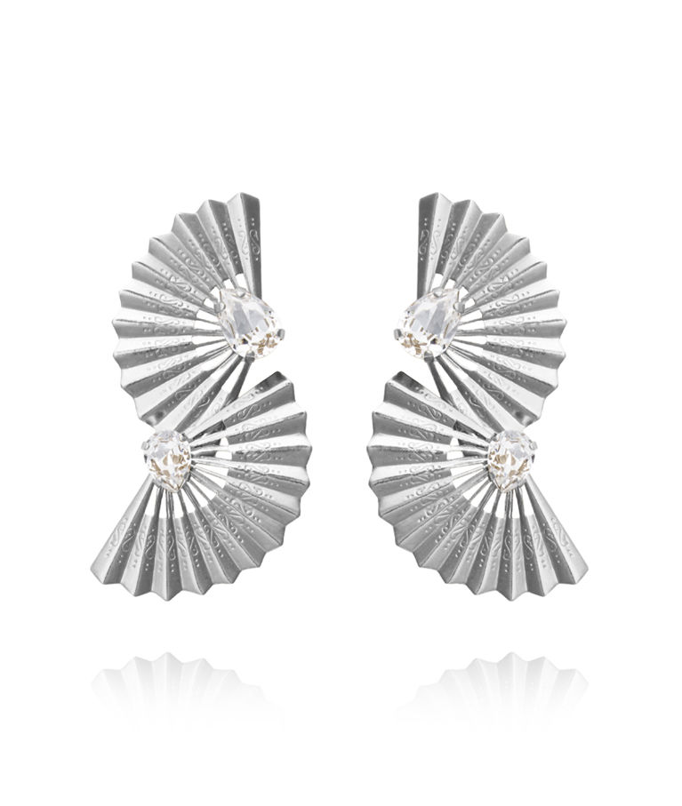 Mässingsörhängen Flamenco Crystal rhodium