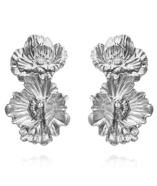 Mässingörhänge Bibi Rhodium