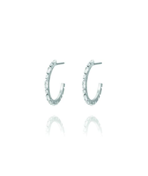 Mässingsörhänge Evelyne Crystal rhodium