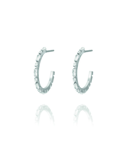 Mässingsörhänge Evelyne Crystal rhodium