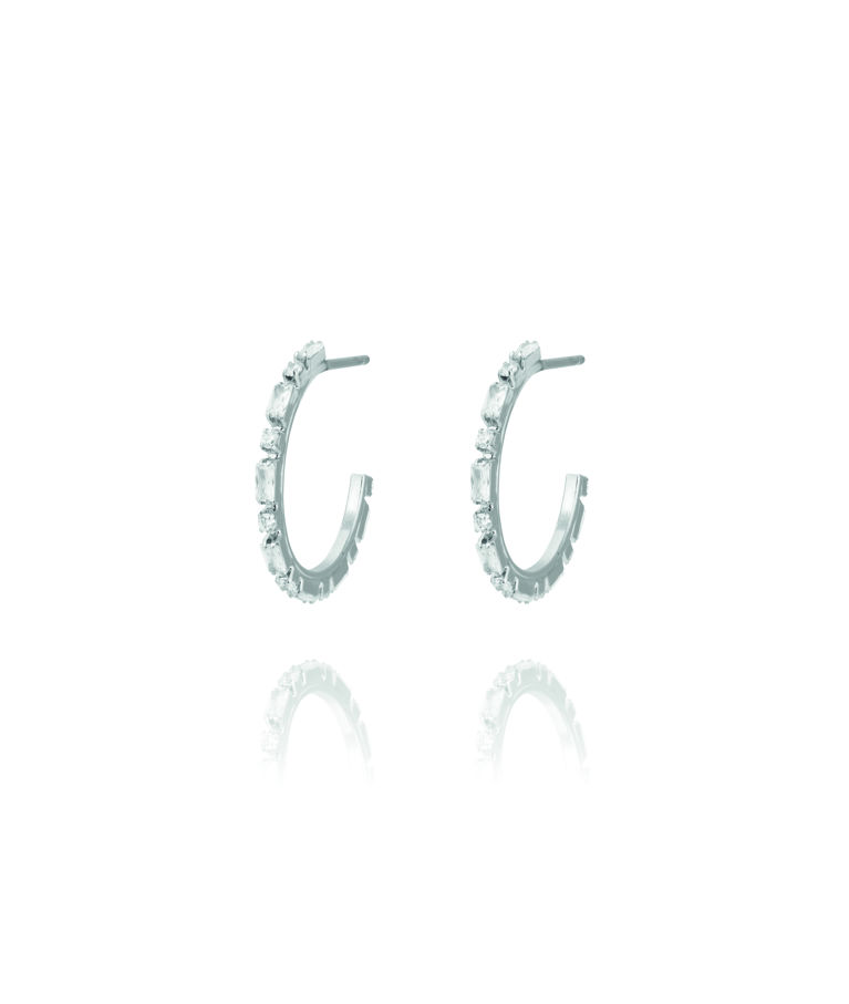 Mässingsörhänge Evelyne Crystal rhodium