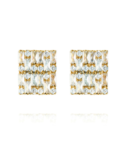 Mässingsörhänge Evelyne Crystal gold