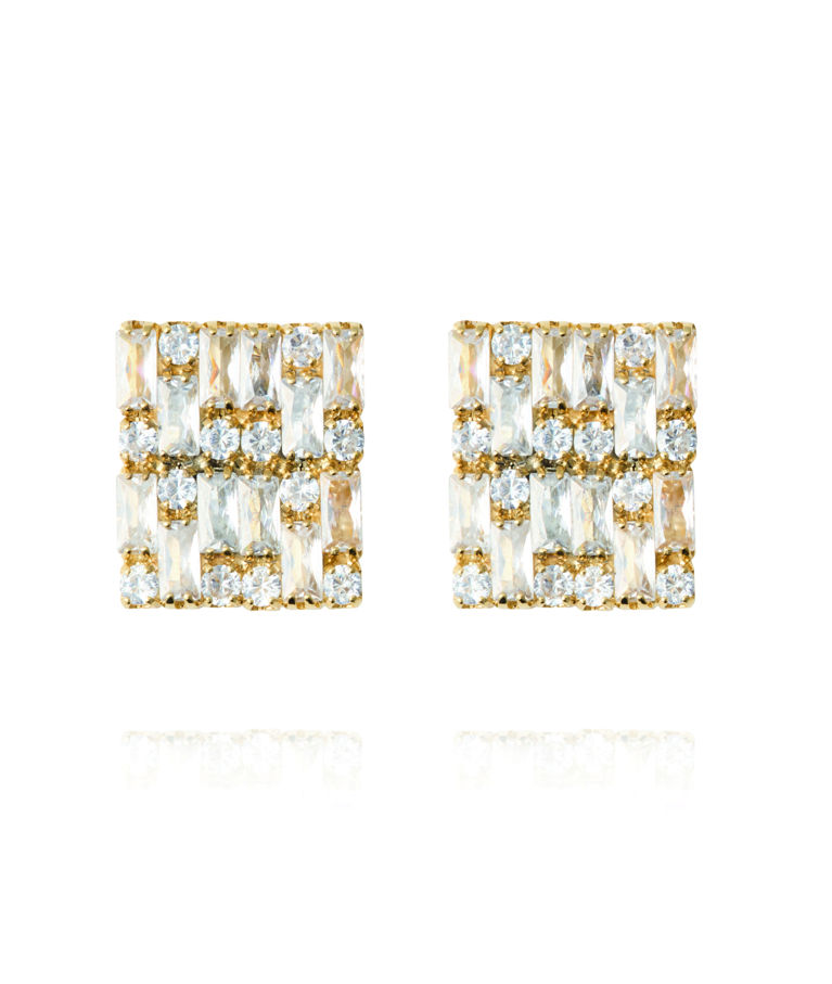 Mässingsörhänge Evelyne Crystal gold