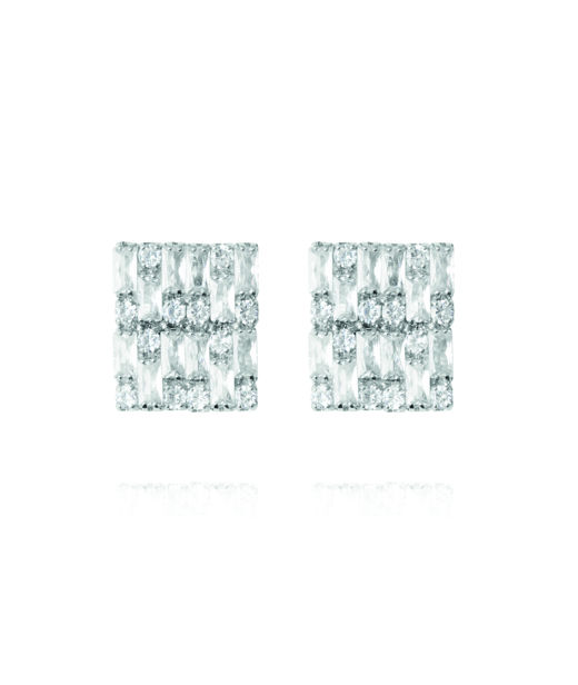 Mässingsörhänge Evelyne Crystal rhodium